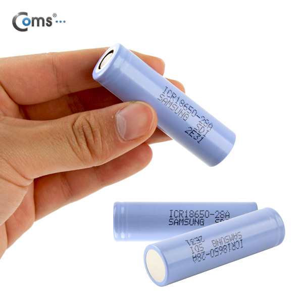 Coms 건전지 18650 3.7v 2800mAh 리튬이온 충전지(삼성 SDI)/1ea
