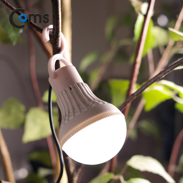 Coms 캠핑용 USB LED 램프, (5V / 3W), 고리 일체형 / 전구 모형