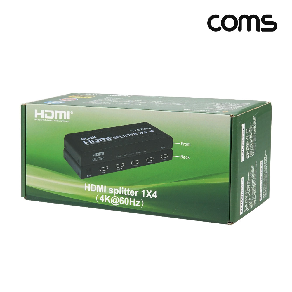 Coms HDMI 분배기 1:4 4K@60Hz UHD