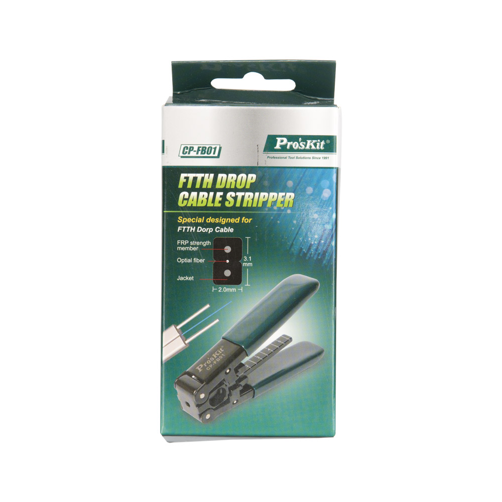 PROKIT (CP-FB01) FTTH 드롭 케이블 스트리퍼 아연 합금 CR12 125μm 클림핑 크림핑 클림퍼 크림퍼 와이어 피복 탈피