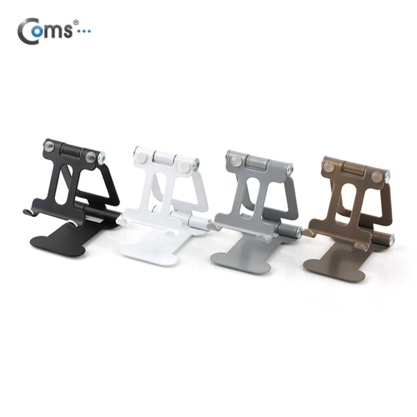 Coms 스마트폰 거치대(접이식), Black, 차량거치/각도조절
