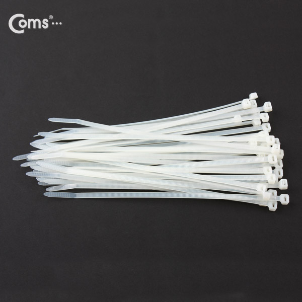 Coms 케이블 타이(100pcs), CHS-5 x 200/흰색, 200mm x 5mm