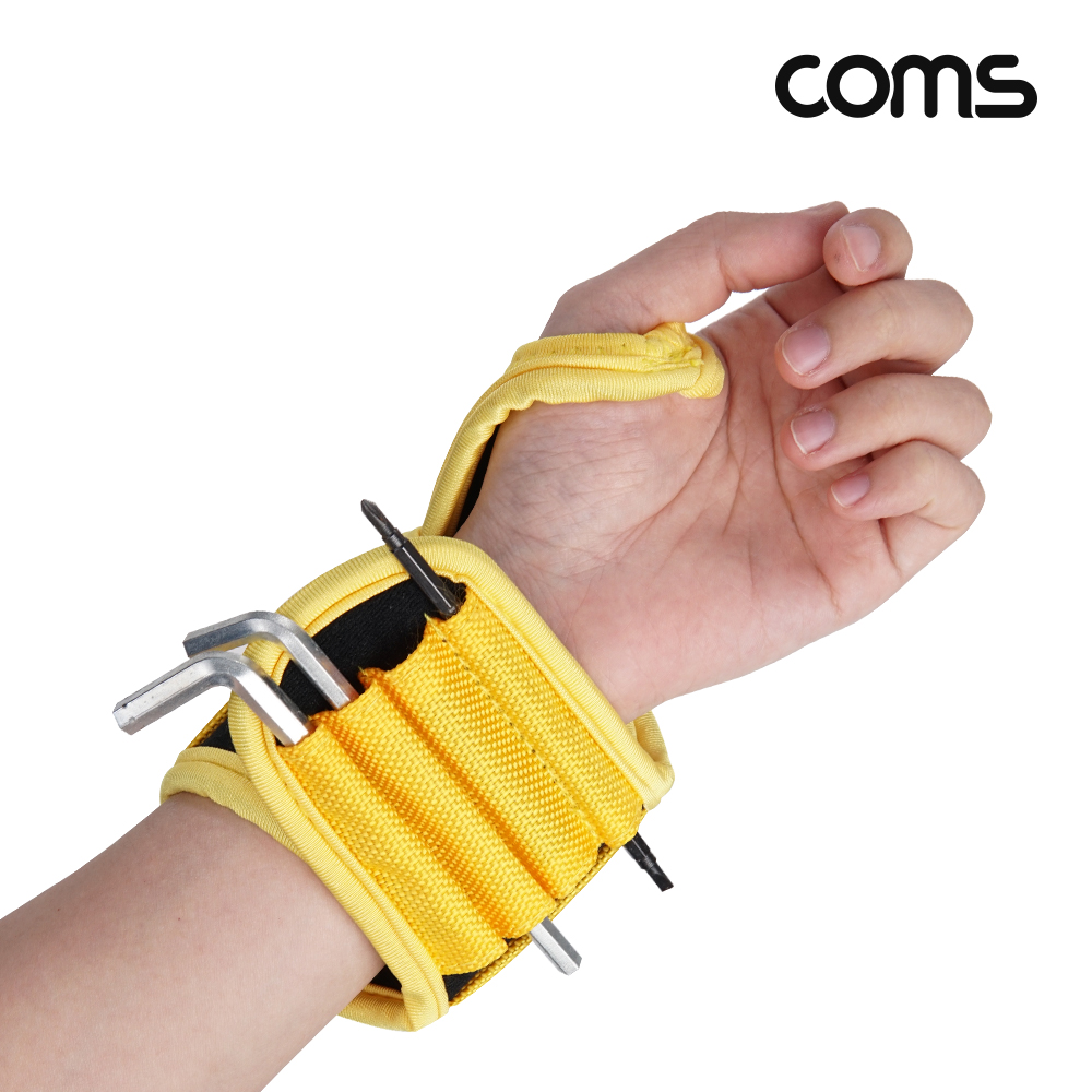Coms 손목 가드 자석밴드 405mm, 소형부품 못 나사 유실방지, 공구 작업용 마그네틱 아대