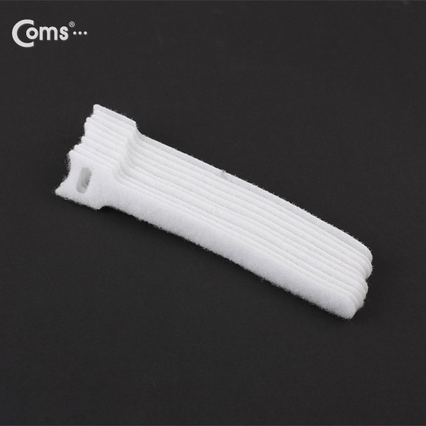 Coms 벨크로 타이(10pcs), MGT-150, 150mm/White/케이블 타이