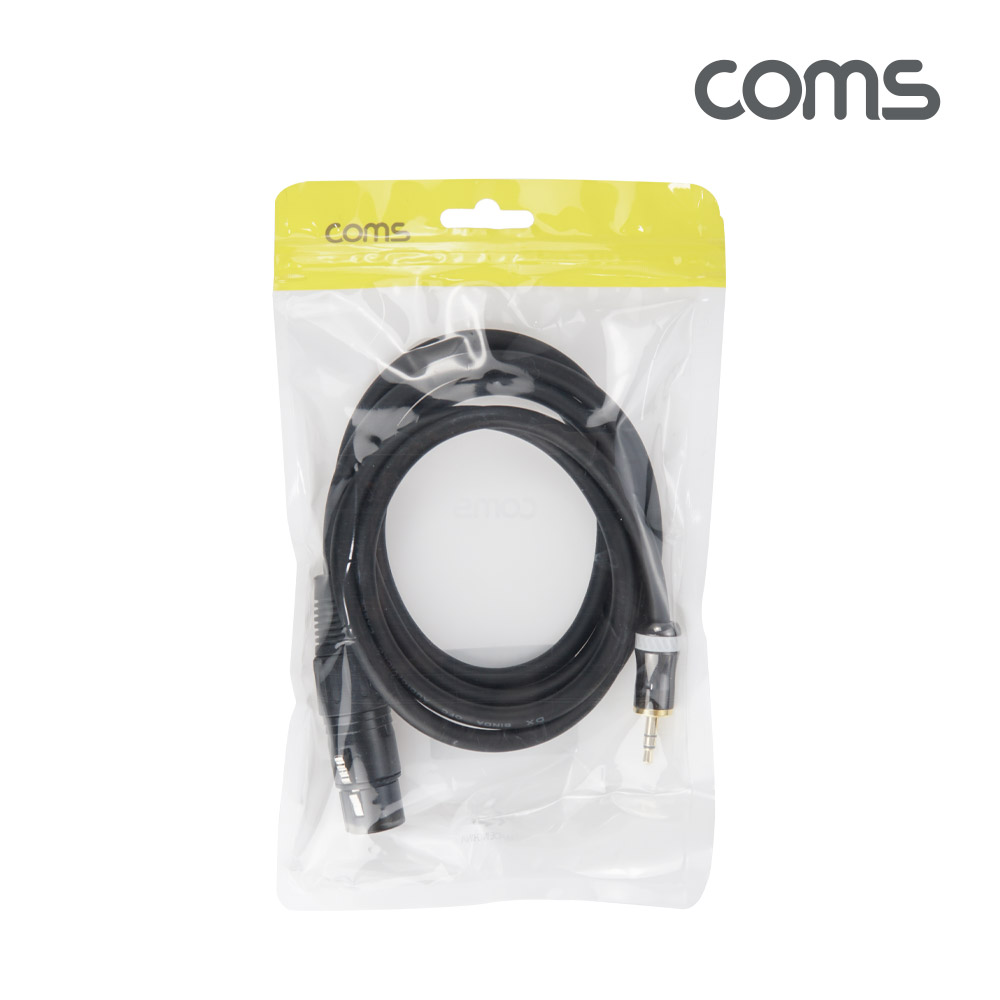 Coms 캐논 변환 케이블 1.5m 캐논 XLR F to 3.5mm 스테레오 3극 M Canon, 3P mic