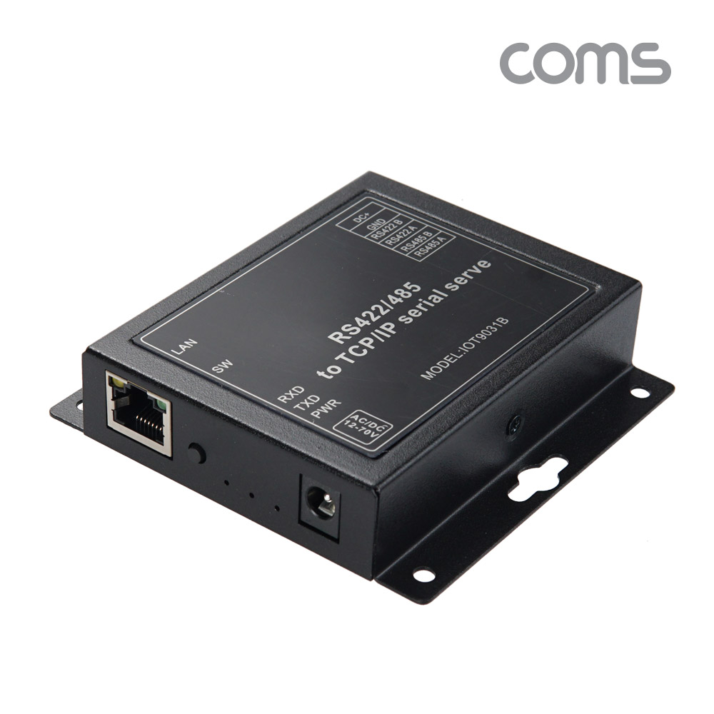 Coms RS422, RS485 이더넷(RJ45) 컨버터, 디바이스 서버, 12V/2A 아답타 포함, TCP, IP