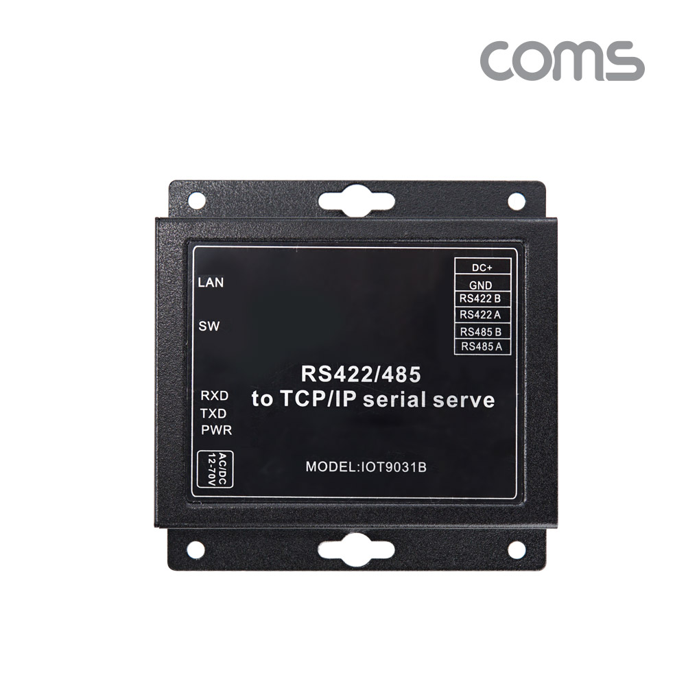 Coms RS422, RS485 이더넷(RJ45) 컨버터, 디바이스 서버, 12V/2A 아답타 포함, TCP, IP