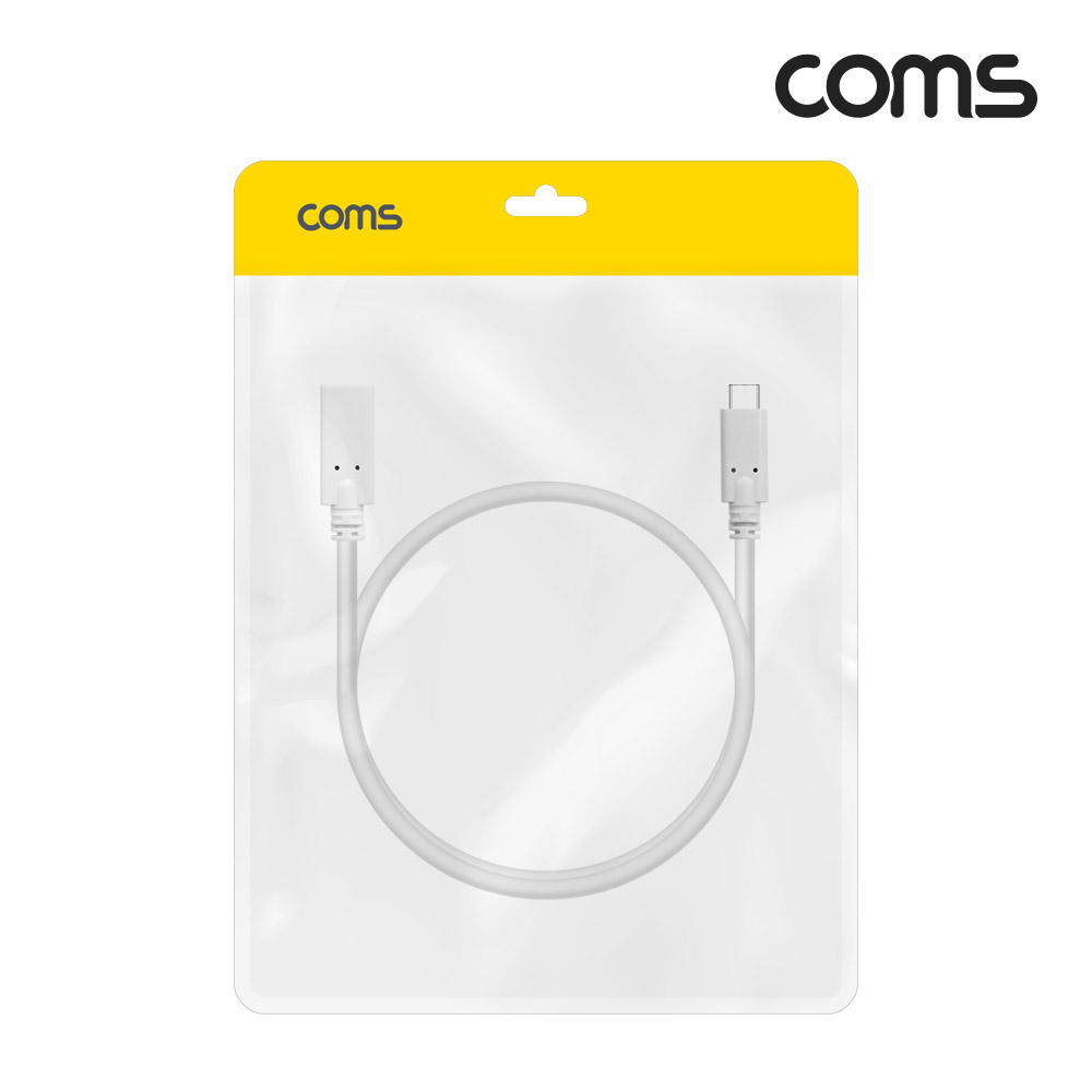 Coms USB 3.1 Type C 연장 케이블 GEN2 10Gbps C타입 M/F 100W 0.5M