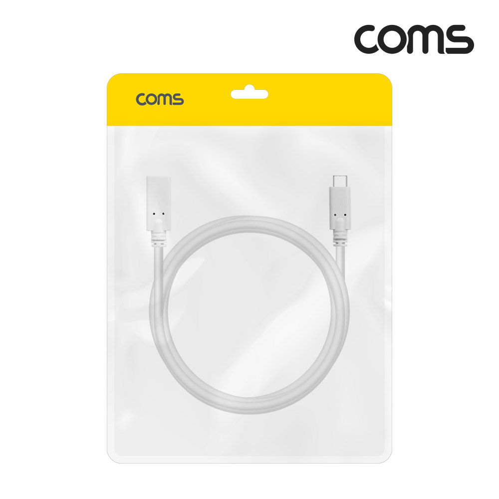 Coms USB 3.1 Type C 연장 케이블 GEN2 10Gbps C타입 M/F 60W 2M
