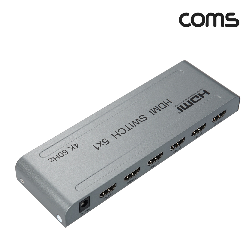 Coms HDMI 2.0 선택기 5:1 4K@60Hz 3D HDR