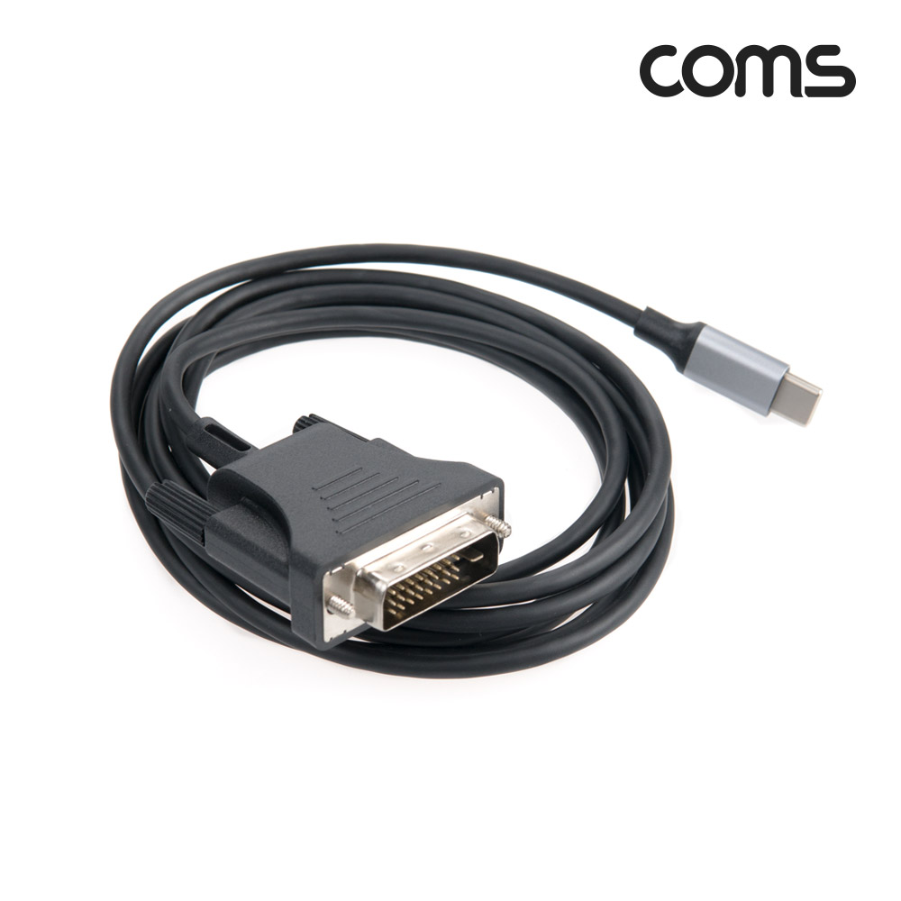 Coms USB Type C to DVI 컨버터 케이블 FHD 1080P@60Hz 2M USB C(M) to DVI(M)