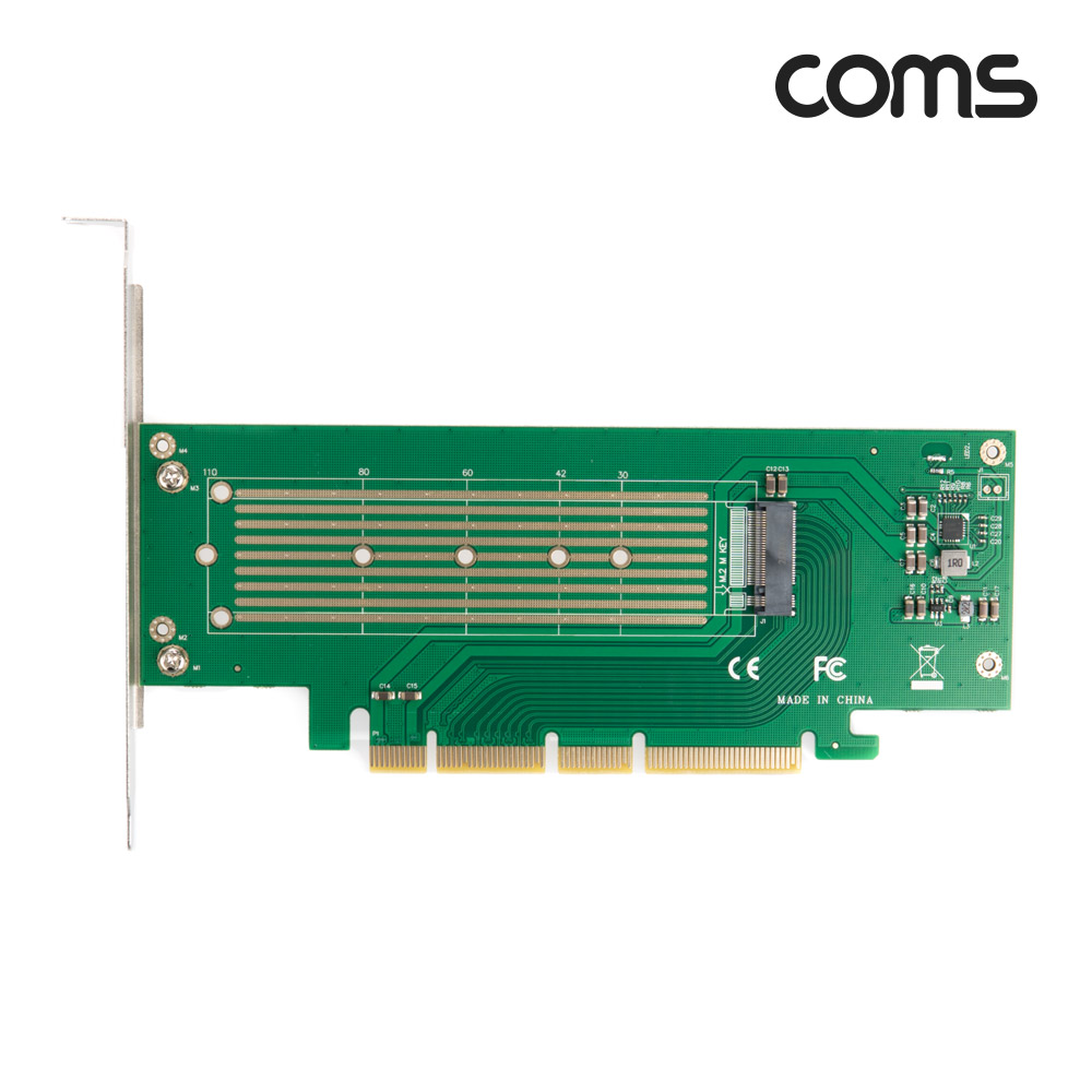 Coms PCI Express 변환 컨버터 M.2 NVME SSD KEY M to PCI-E 16x 8x 4x 변환 아답터