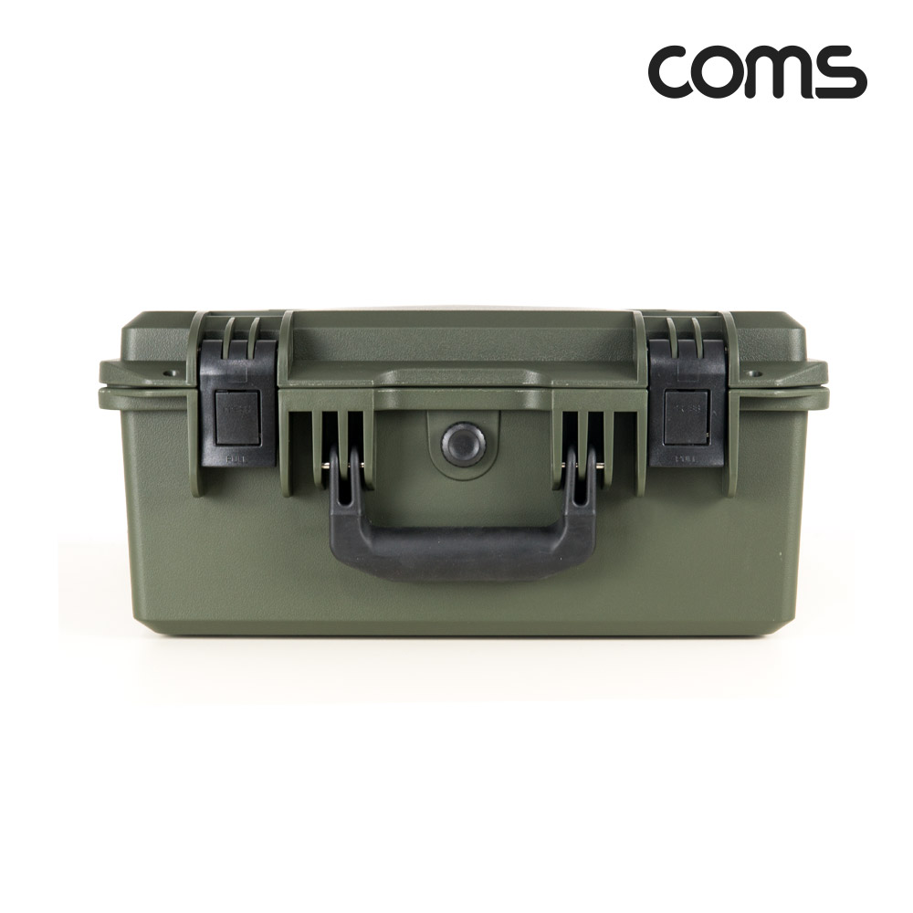 Coms 외장하드 충격방지 하드케이스 3.5형 HDD(20EA) 하드디스크 보관 방습 방수 보호 카키 Plastic 380x355x172