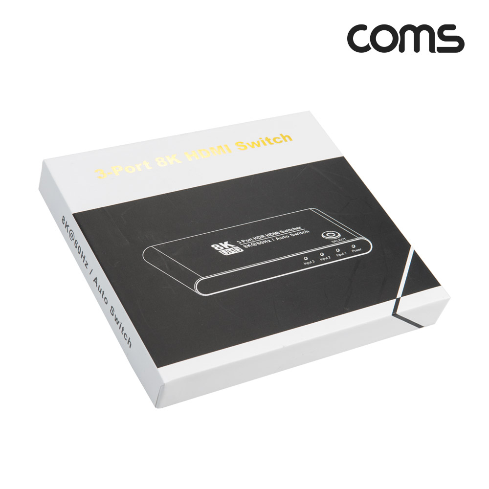 Coms HDMI 2.1 선택기 (3:1) 8K@60Hz 4K@120Hz HDR UHD 화면