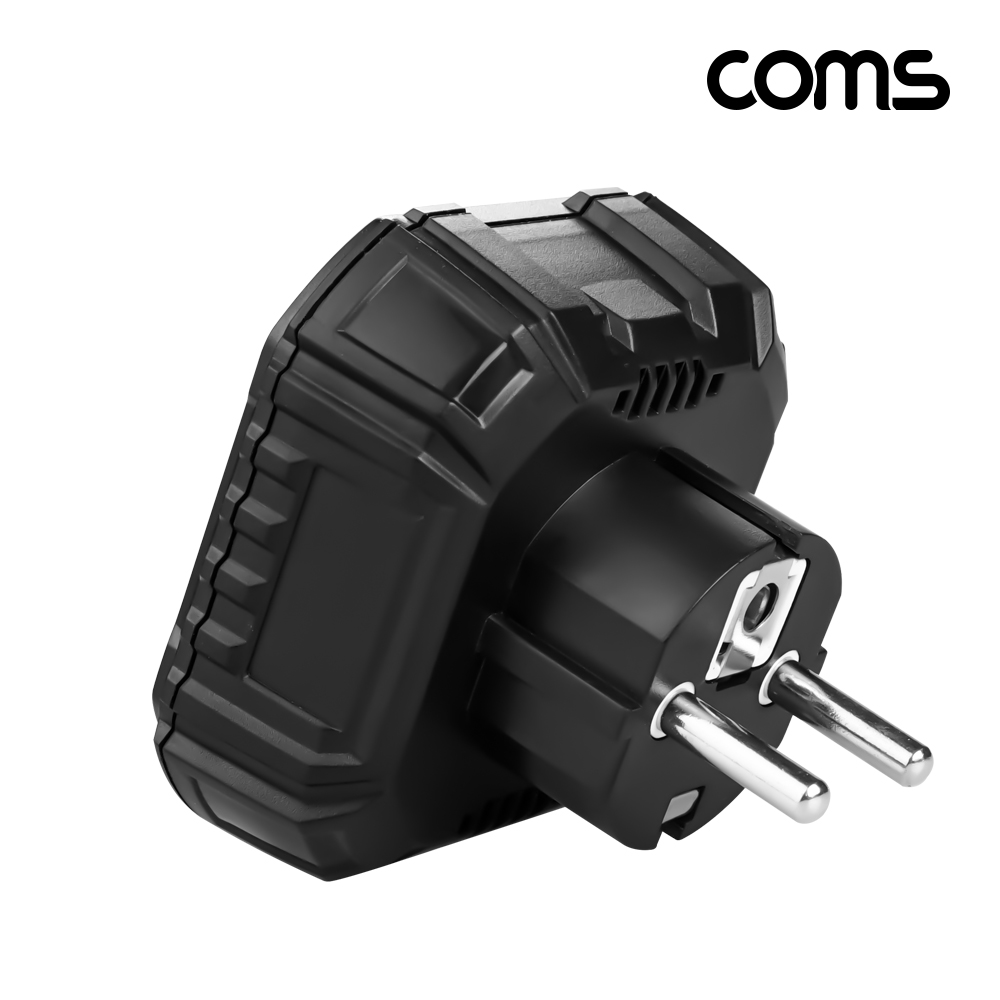 Coms 소켓형 테스터기, 콘센트형 접지 확인기 접지 전원 테스트, 전압측정 250V