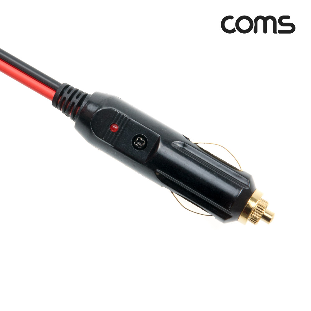 Coms 차량용 시가 전원 케이블 12V 제작용 시거잭(시가잭) 플러그 2m
