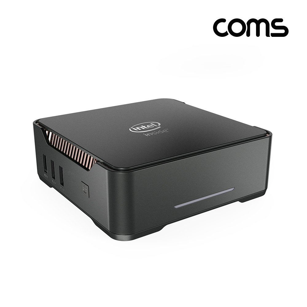 Coms 초소형 미니 PC, 소형 컴퓨터, 정품 윈도우 win 10 포함, 무소음, 인텔 셀러론 J4135 고사양, HDMI/VGA, 5G/2.4G WiFi, 무선 블루투스 4.2, 외부 SATA HDD 2TB 장착가능, USB 3.0, 유선 랜 RJ45,사무용, 가정용, PC가 반드시 필요한 업무공간용, 문서작업, 온라인 강의