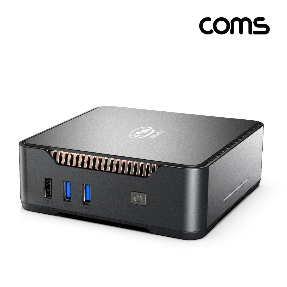 Coms 초소형 미니 PC, 소형 컴퓨터, 정품 윈도우 win 10 포함, 무소음, 인텔 셀러론 J4135 고사양, HDMI/VGA, 5G/2.4G WiFi, 무선 블루투스 4.2, 외부 SATA HDD 2TB 장착가능, USB 3.0, 유선 랜 RJ45,사무용, 가정용, PC가 반드시 필요한 업무공간용, 문서작업, 온라인 강의