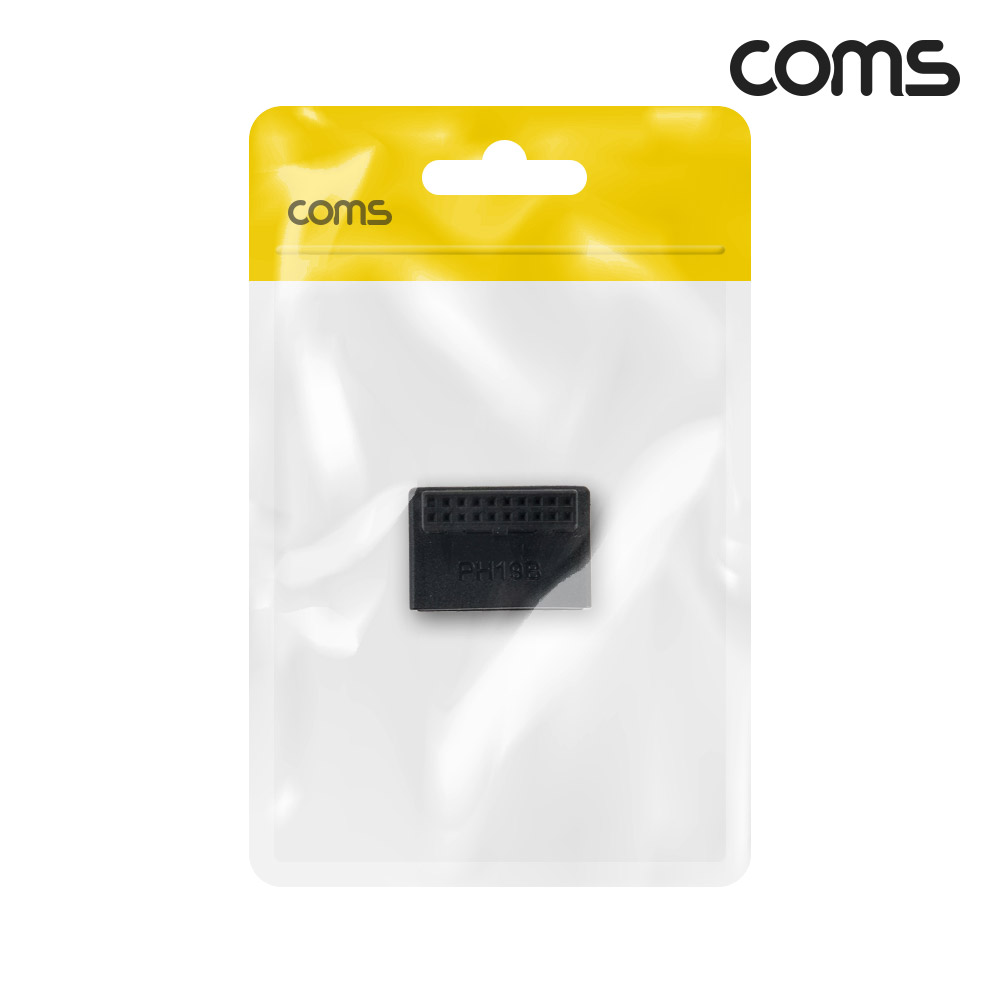 Coms USB 3.0 19핀 변환젠더 90B 하향꺾임
