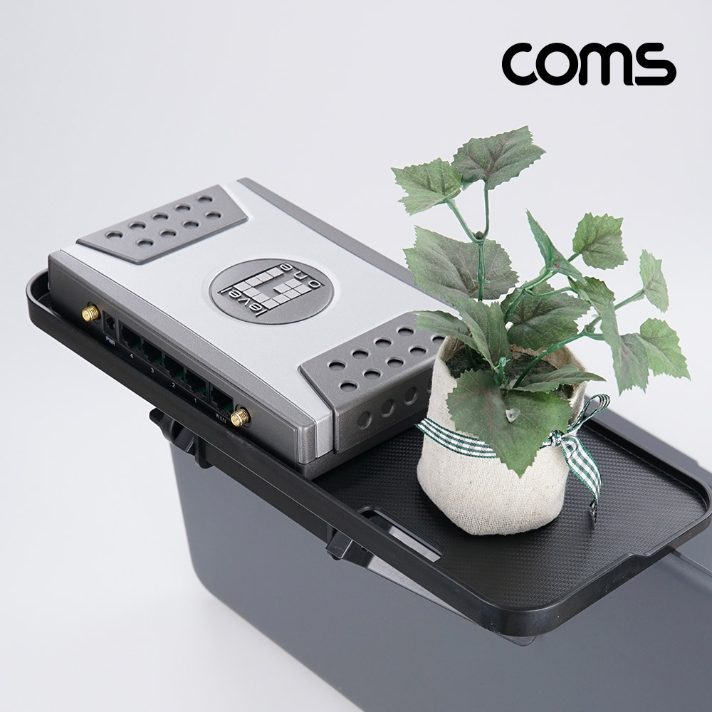 Coms 모니터 TV 셋톱박스 정리 선반 간편설치 2~3kg 하중