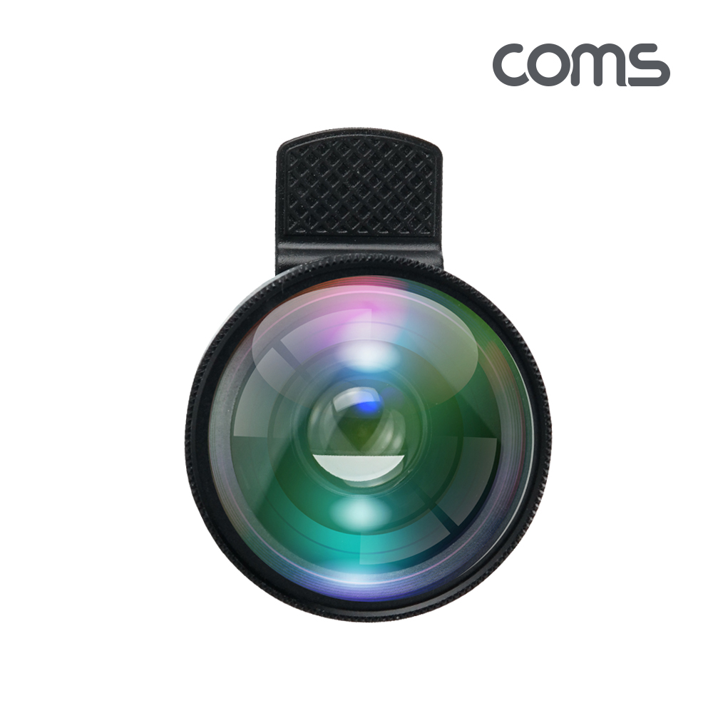 Coms 스마트폰 카메라 확대경 렌즈 2 in 1 Macro 0.45x Wide