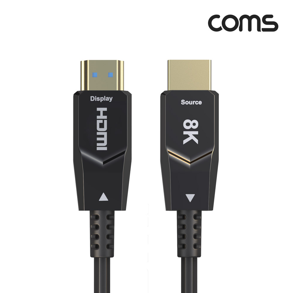Coms HDMI 2.1 AOC 리피터 광케이블 5M 8K@60Hz 4K@120Hz 48Gbps Optical+Coaxial