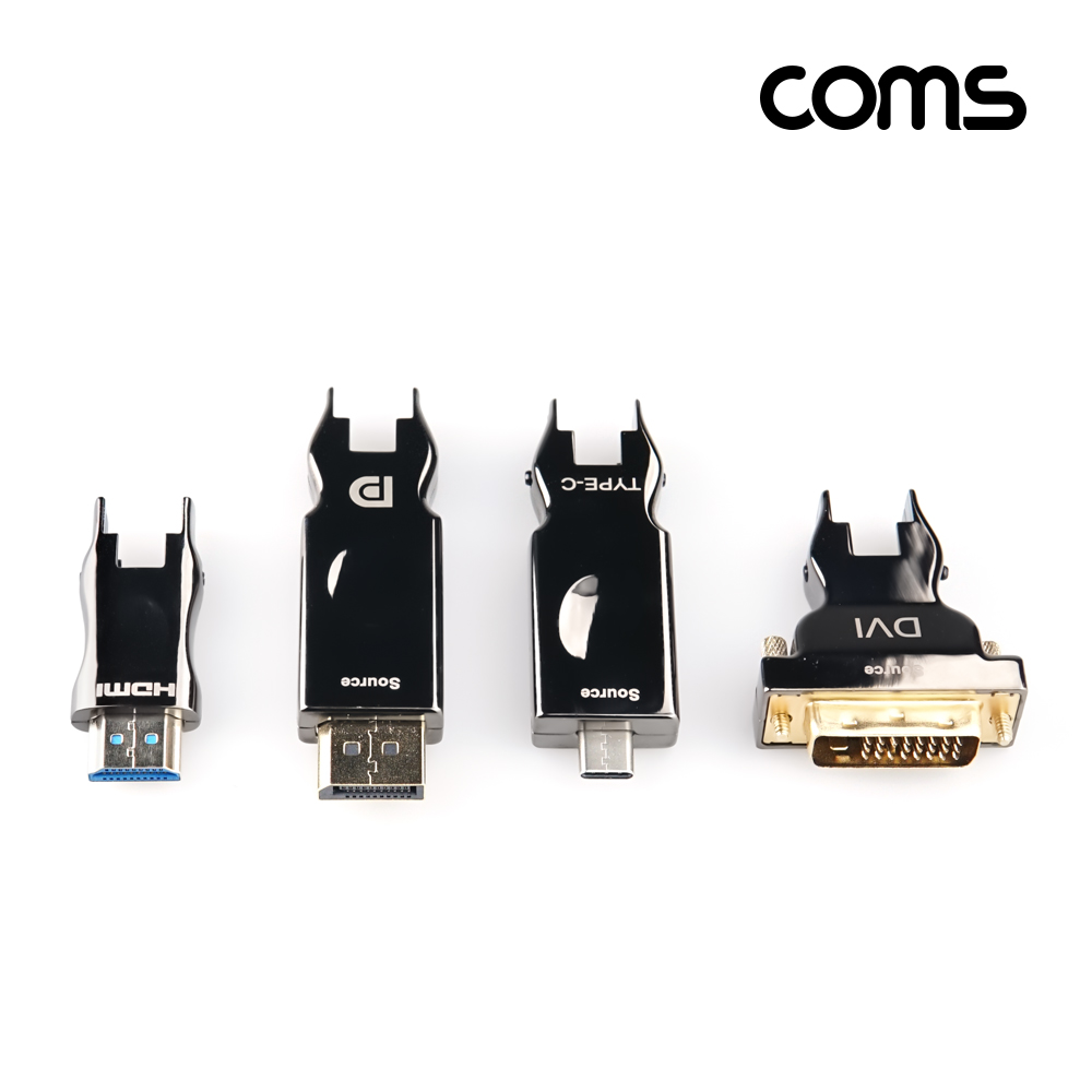 Coms AOC 4 iN1 광 리피터 케이블 8K4K@60Hz HDMI DP DVI Type C USB 3.1 Displayport C타입 디스플레이포트 변환젠더 컨버터