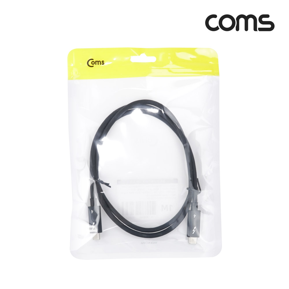 Coms USB C타입 PD 썬더볼트4 케이블 1m 40Gbps 100W 8K@60Hz E-Marker 이마커 / USB4 240W지원