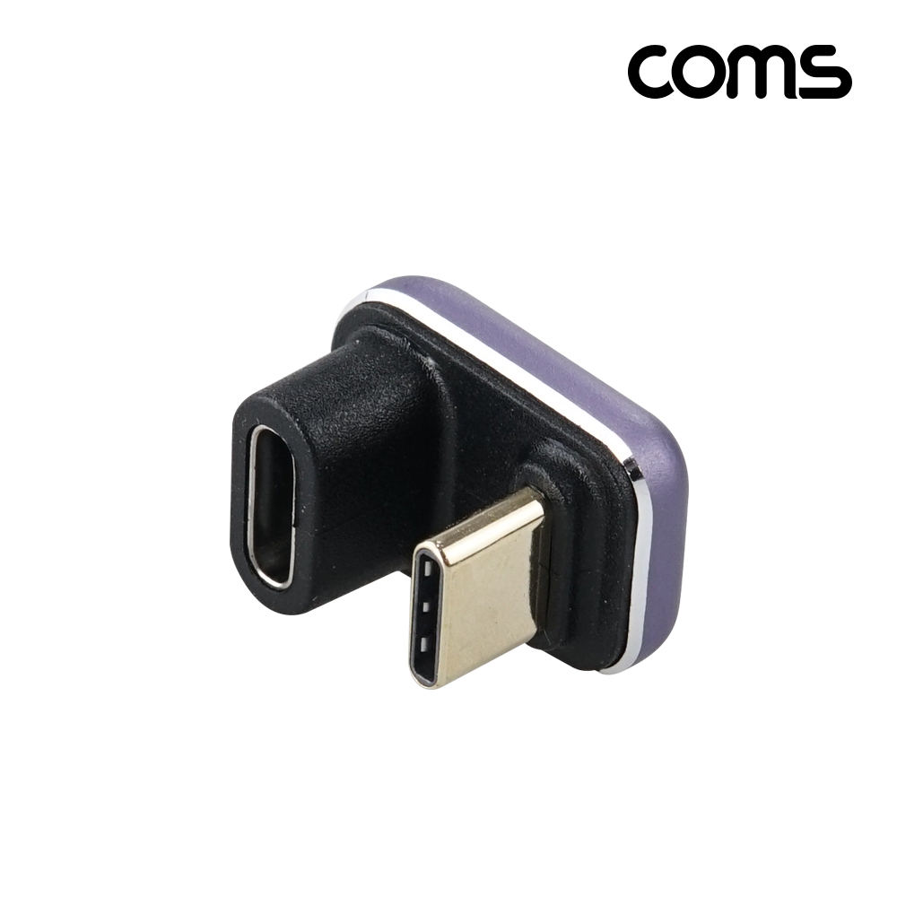 Coms USB 4.0 Type C 젠더 C타입 to C타입 MF 240W E-Marker 이마커 최대 40Gbps 180도 꺾임
