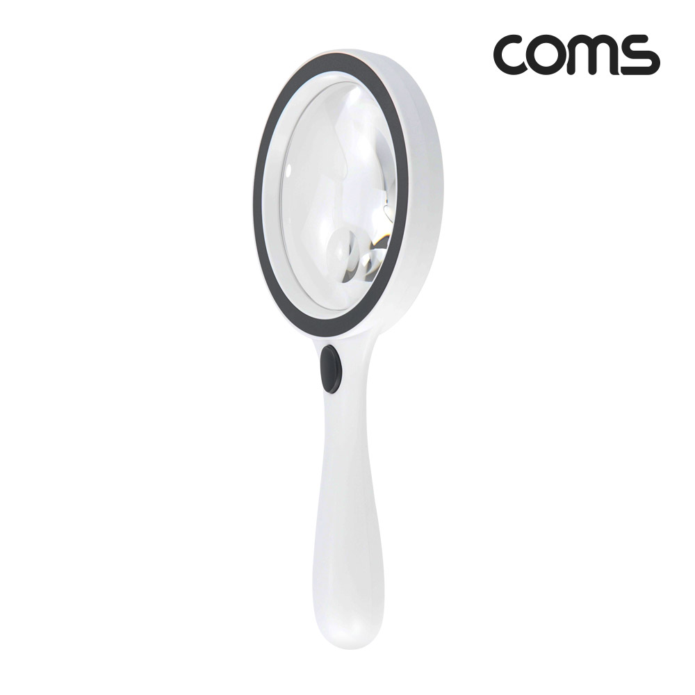 Coms 돋보기 확대경 듀얼 렌즈 LED 램프 85mm 20mm 독서용 학습용
