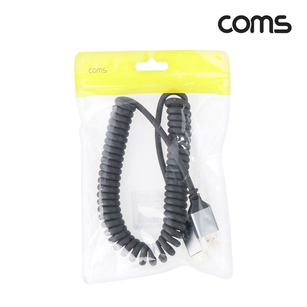 Coms 미니 HDMI 변환 스프링 케이블 HDMI M to Mini HDMI M 4K 60Hz UHD
