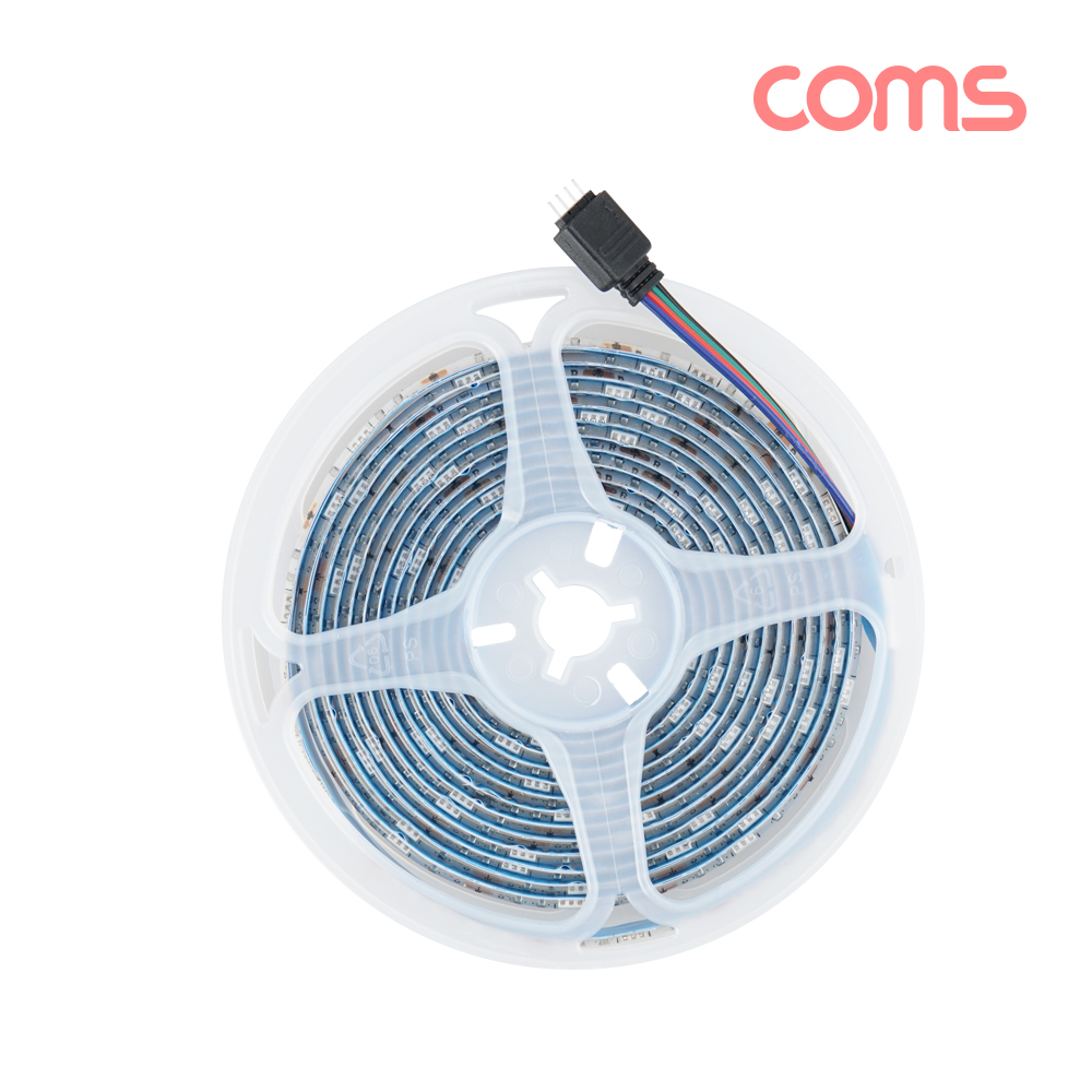 Coms LED 슬림형 3M 리모컨 RGB 컬러라이트 색조명 DIY 램프 LED 다용도 줄 띠형