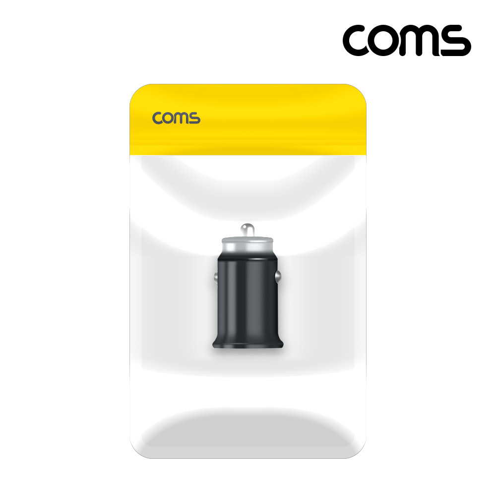 Coms 초소형 충전기 차량용 시가잭 전원 QC3.0 PD 어댑터 18W