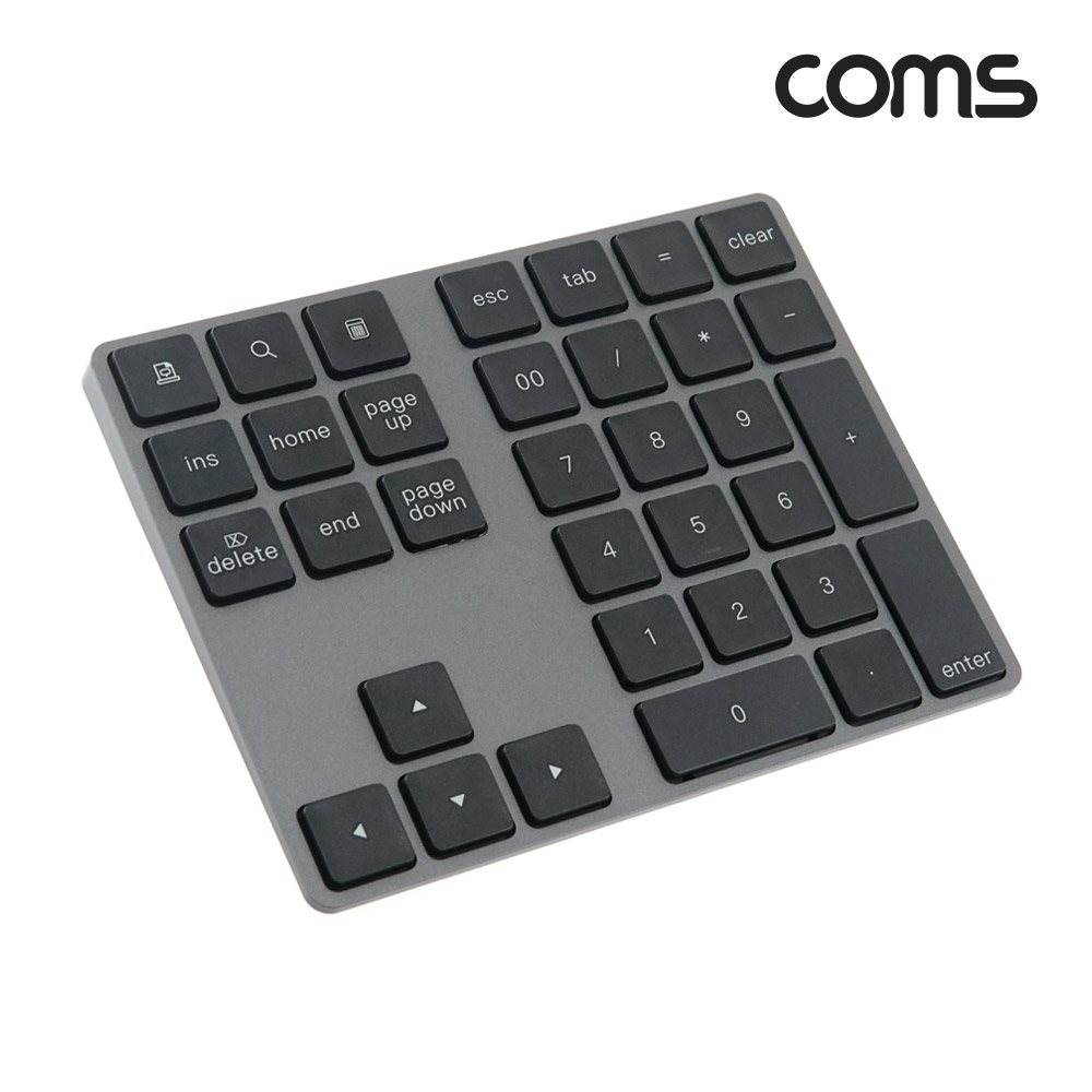 Coms 블루투스 숫자 키패드 방향키 34Key 무선 휴대용 키보드