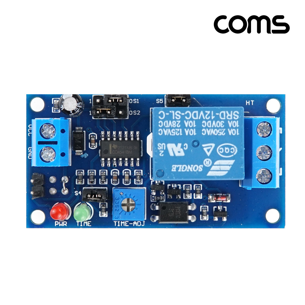Coms 타이머 제어 릴레이 모듈 DC 12V AC 200V