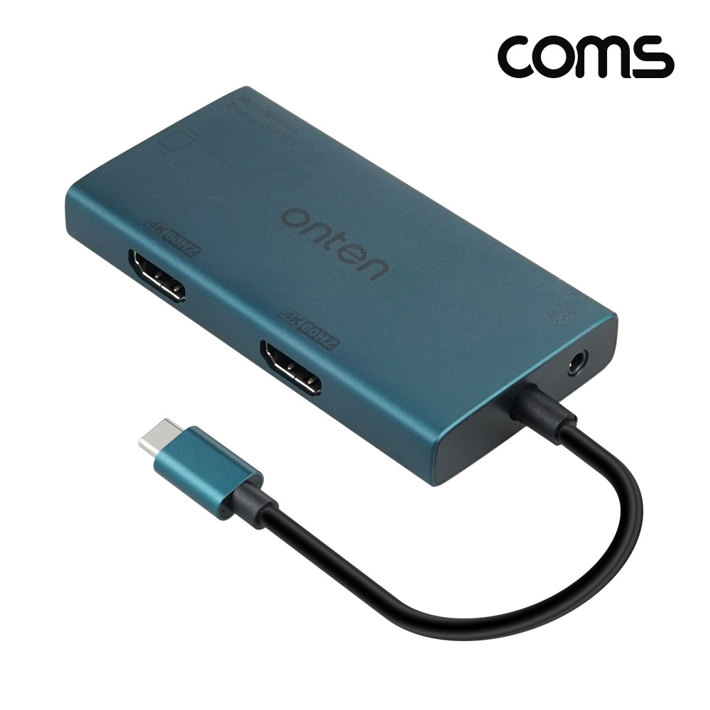 Coms C타입 멀티 컨버터 듀얼HDMI VGA MST 오디오 동시출력 4K2K@60hz