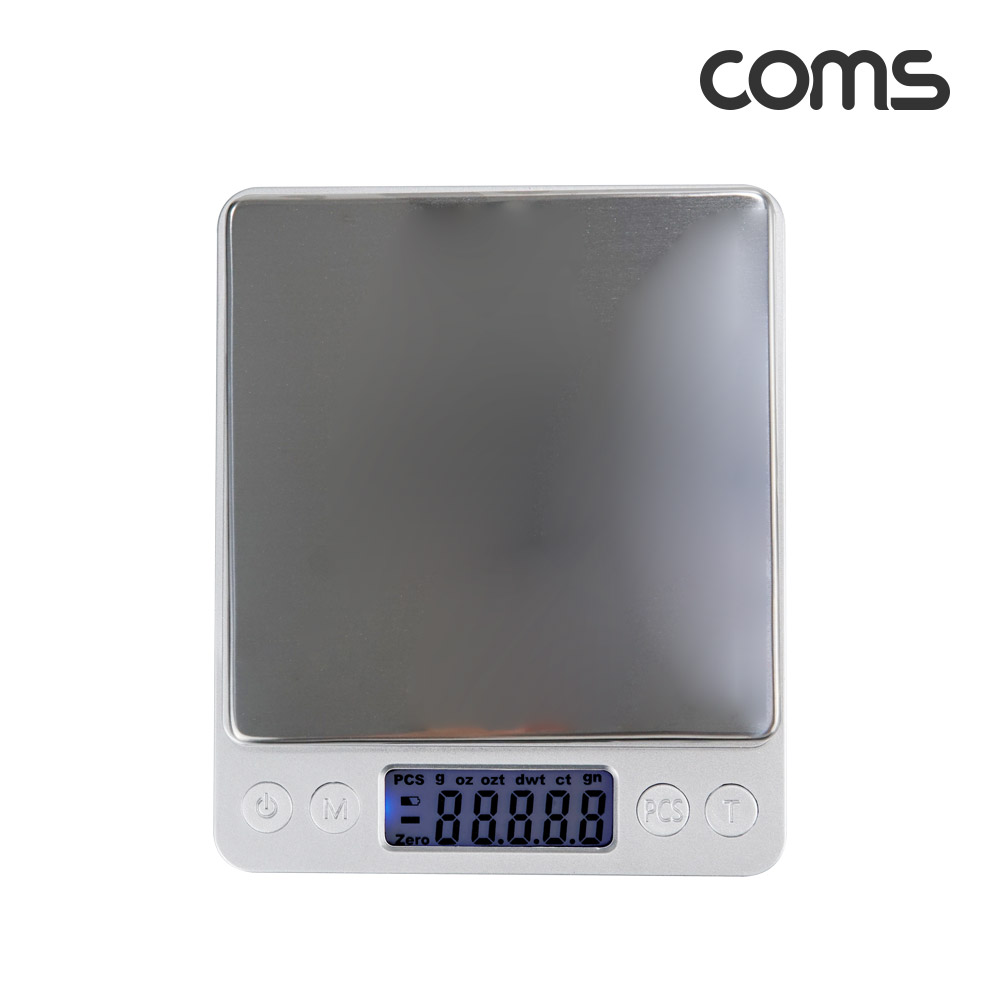 Coms 전자 정밀 저울 0.01g~500g TARE 영점 PCS 수량 측정 보석 휴대용 가정용