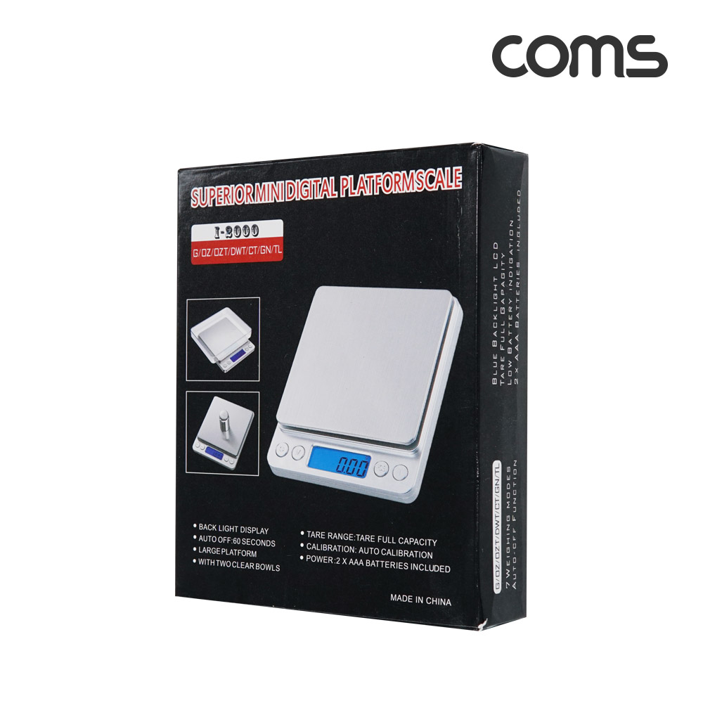 Coms 전자 정밀 저울 0.01g~500g TARE 영점 PCS 수량 측정 보석 휴대용 가정용
