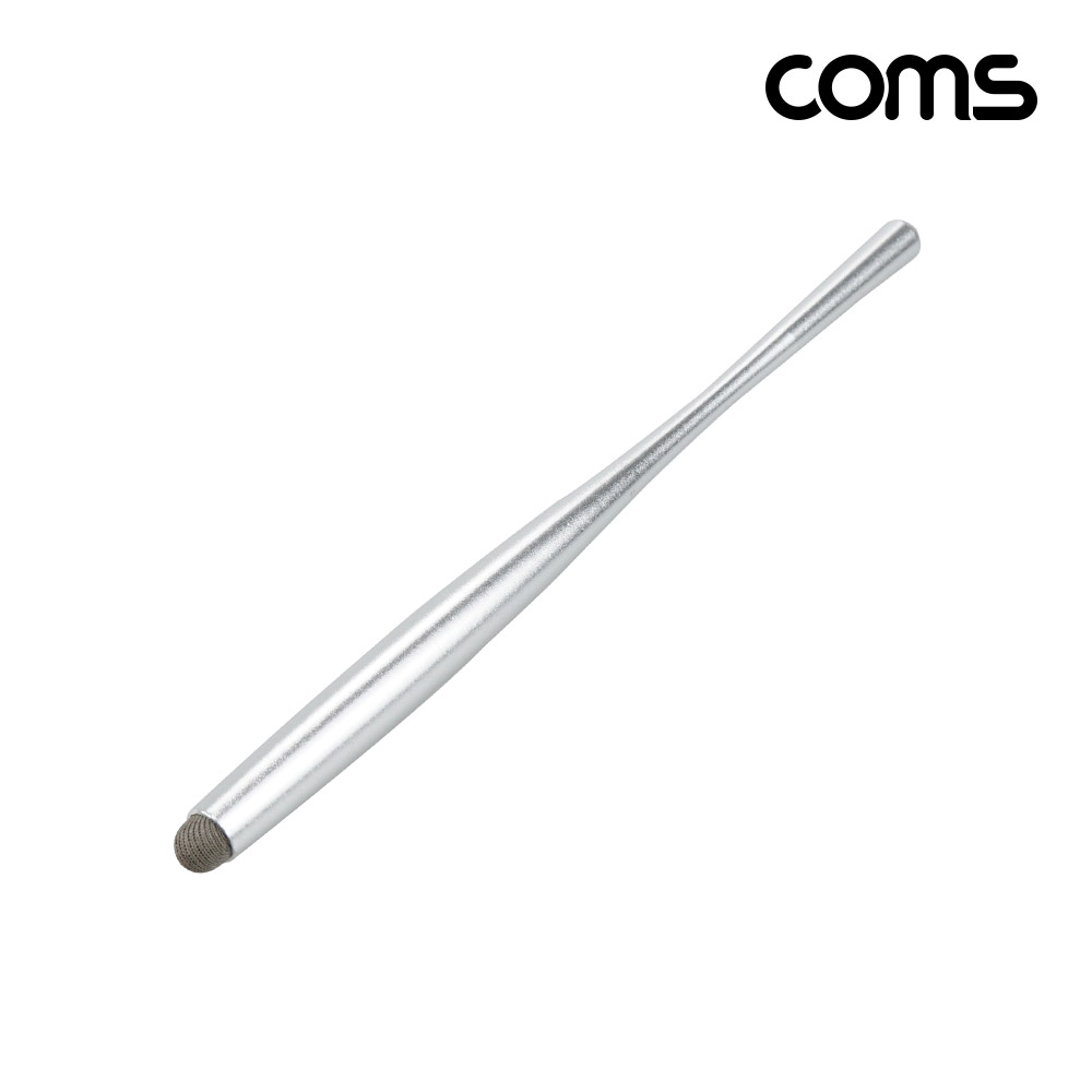 Coms 스마트폰 터치펜 야구 배트형 실버 silver white 흰색