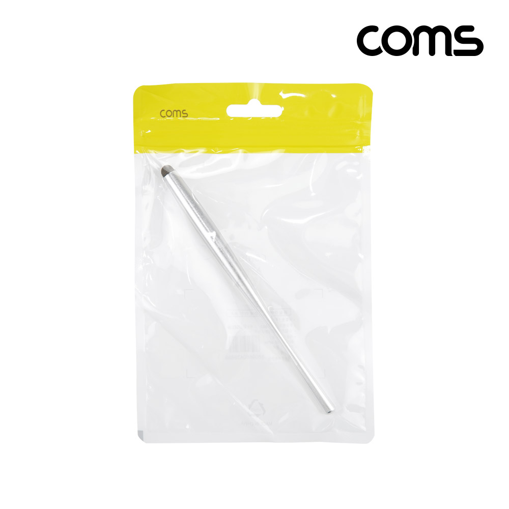 Coms 스마트폰 터치펜 야구 배트형 실버 silver white 흰색