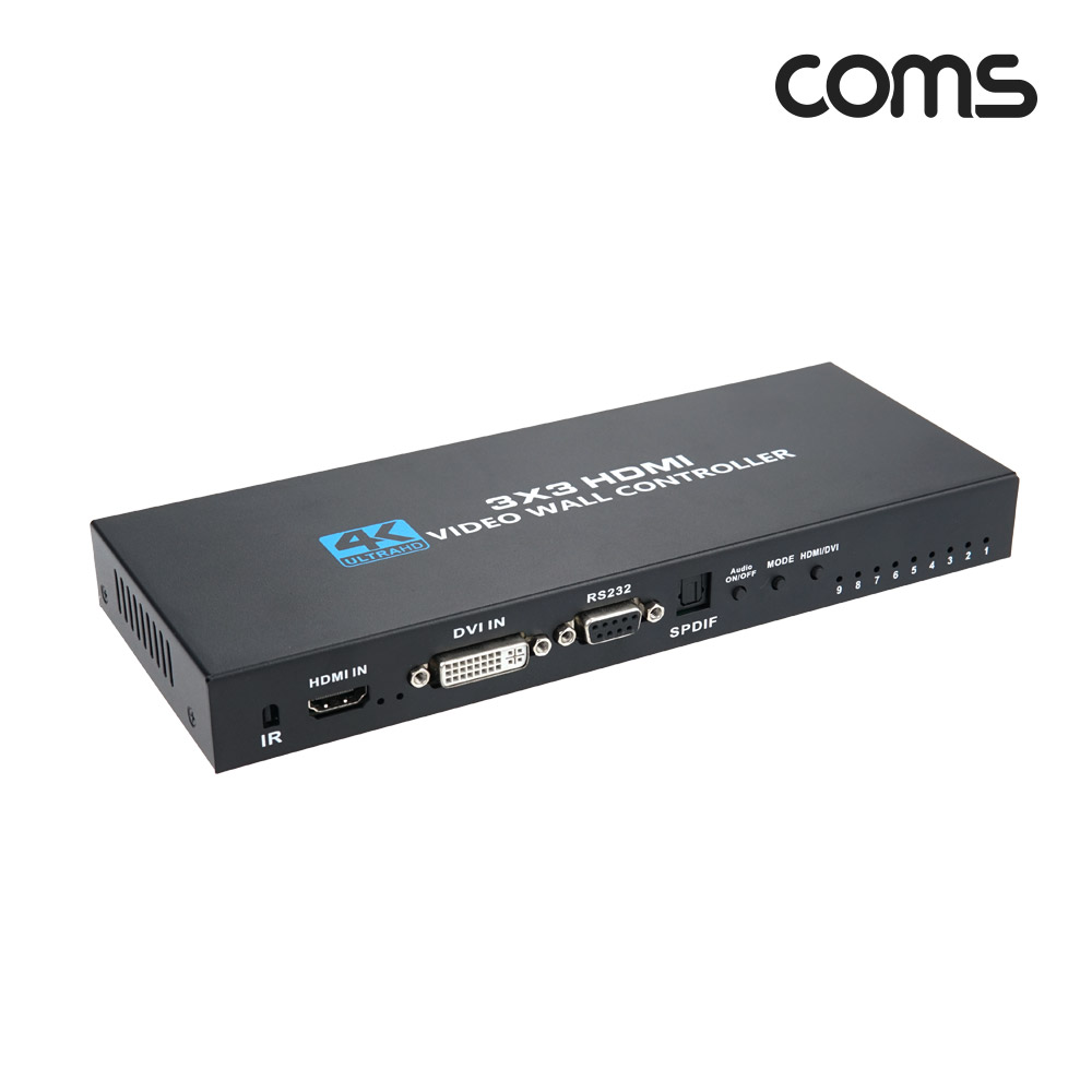 Coms HDMI 멀티비젼 1:9 3x3 DID 비디오월 4K 30Hz 1080P TV WALL