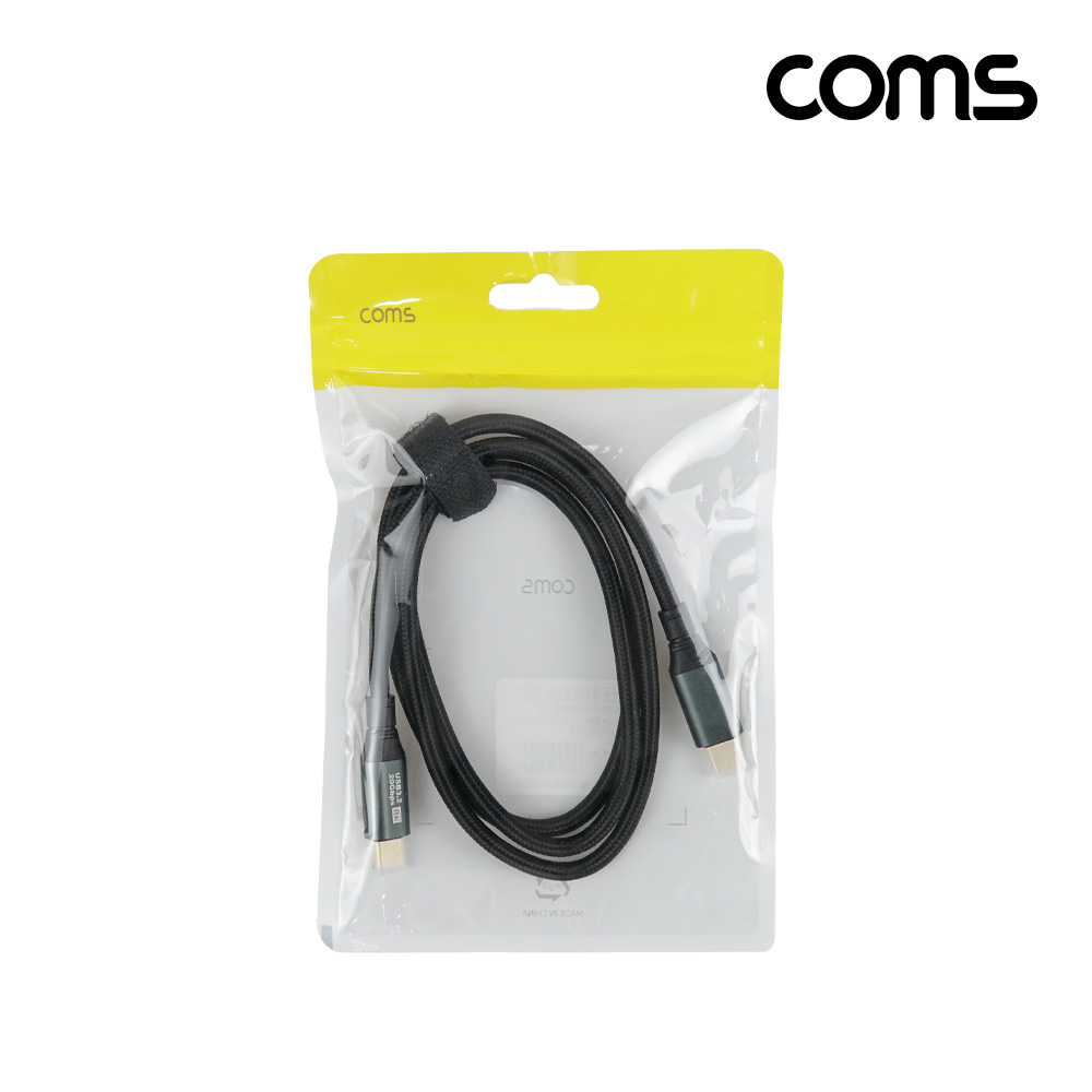Coms USB 3.2 Gen2 케이블 100w 8K 20Gbps PD 고속충전 1m