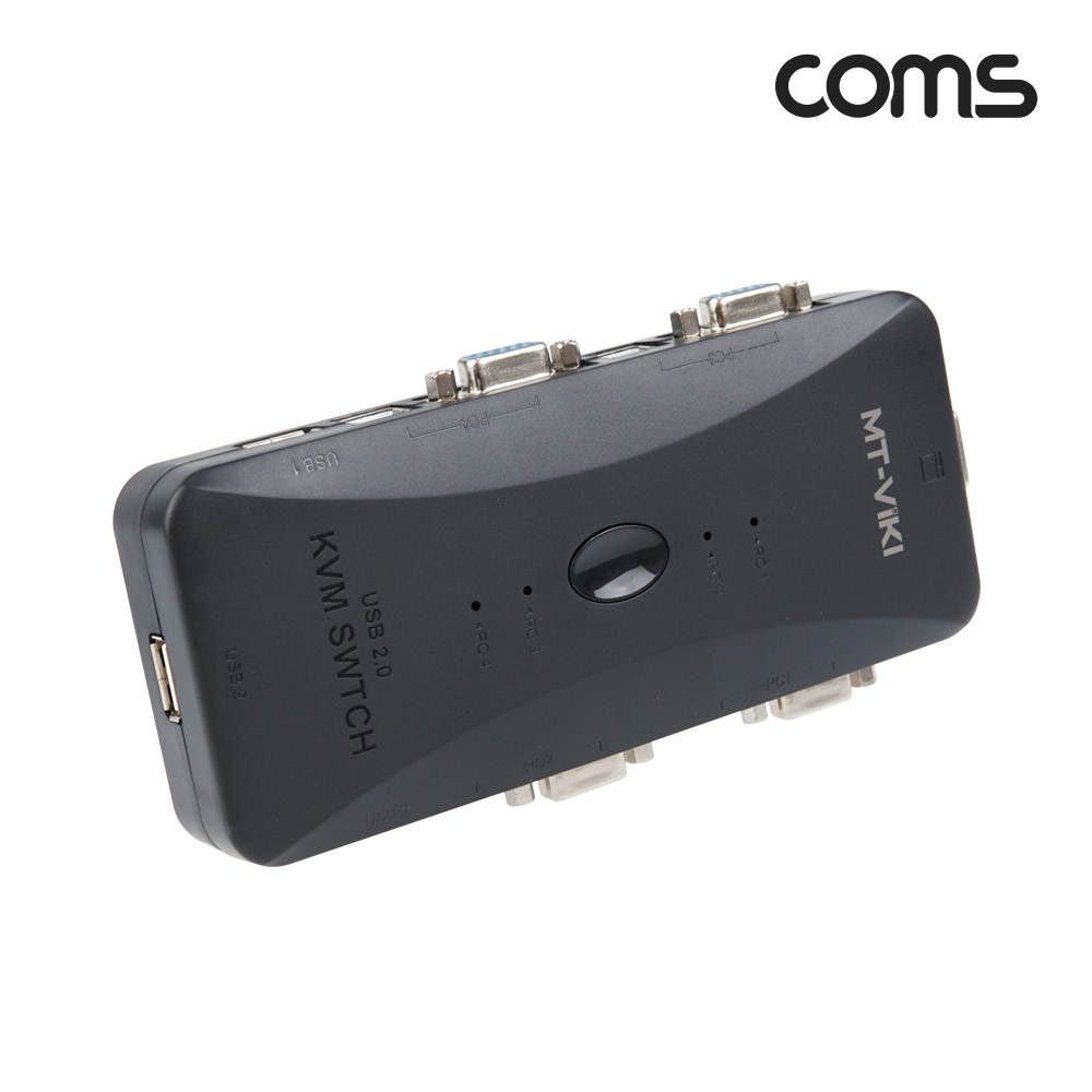 Coms VGA USB KVM 스위치 선택기 4:1 4포트 PC 4대 주변장치 연결