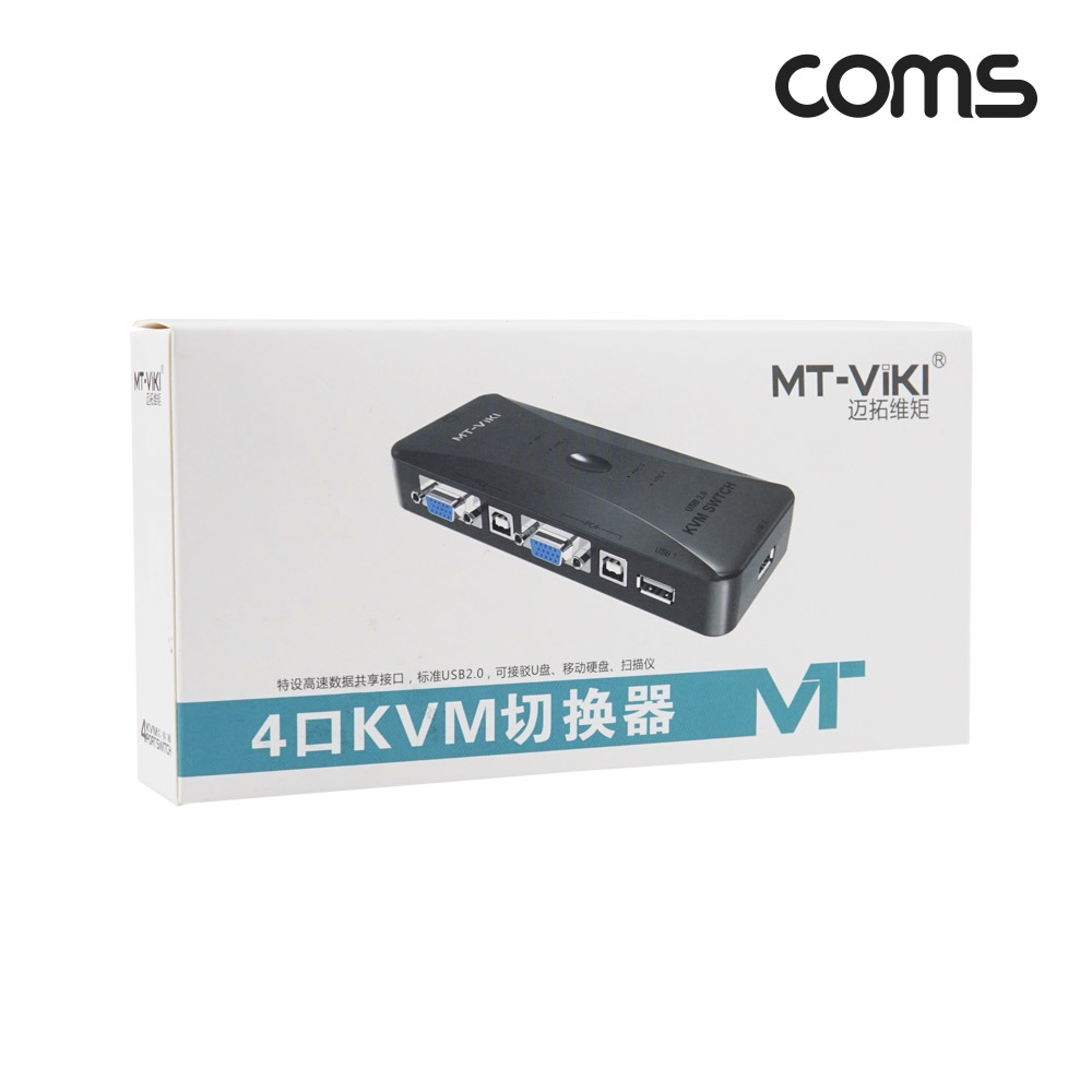 Coms VGA USB KVM 스위치 선택기 4:1 4포트 PC 4대 주변장치 연결