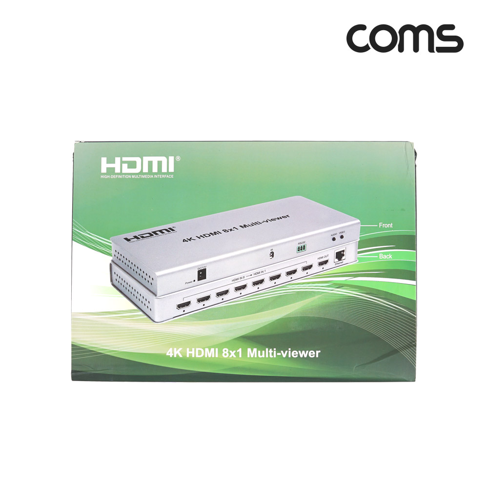 Coms HDMI 화면 분할기 8x1 8 Input 1 Output 멀티뷰어