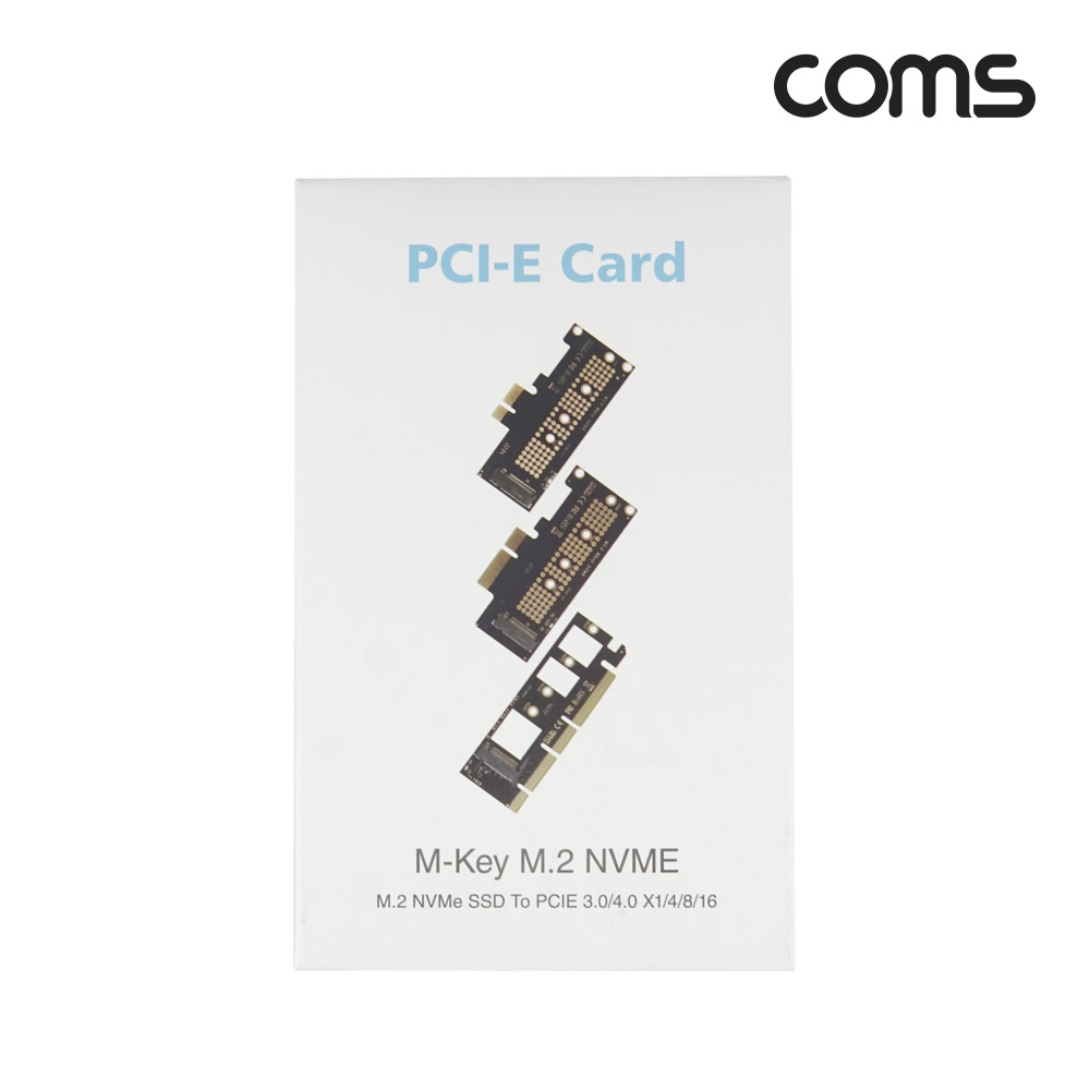 Coms PCI Express 변환 컨버터 M.2 NVME SSD KEY M to PCI-E 4x 어댑터