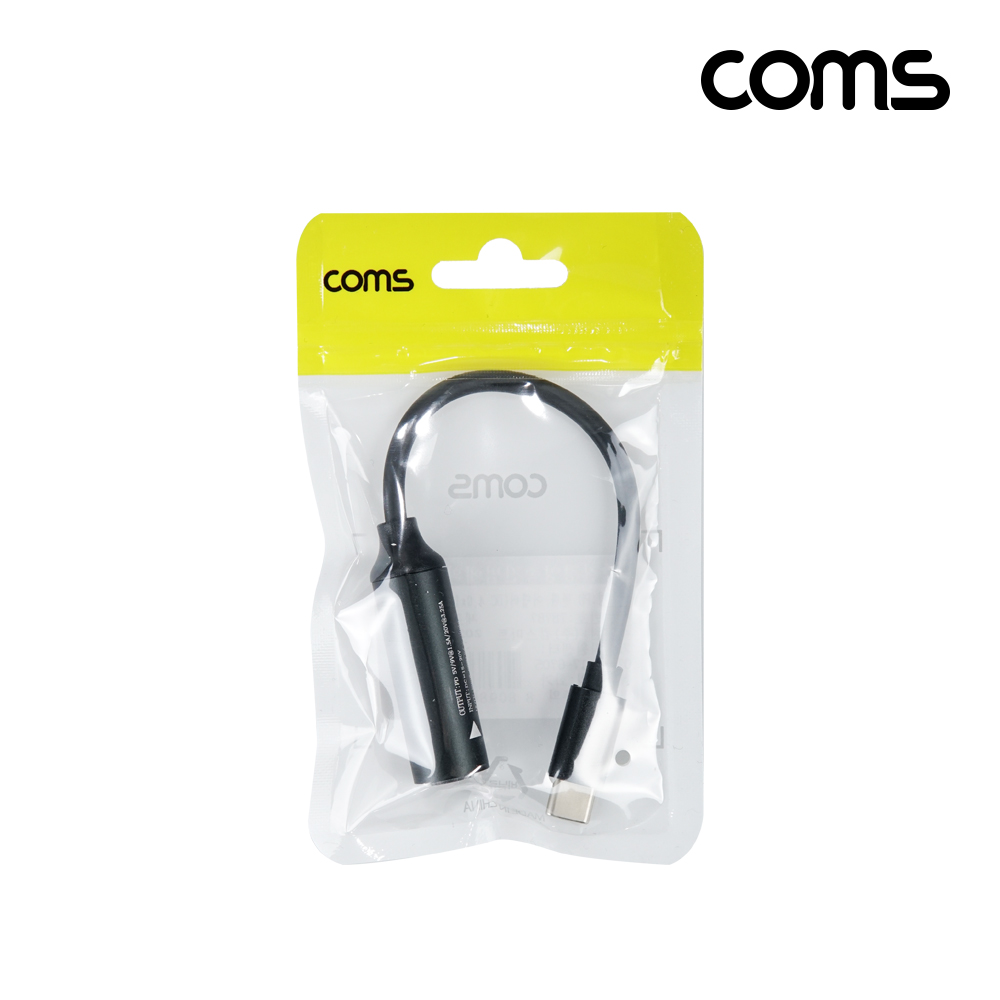 Coms USB Type C PD 노트북 전원 변환 충전 케이블 DC 외경 4.8 내경 1.7 C타입 18cm