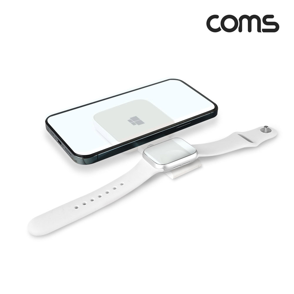 Coms 나비 마그넷 듀얼 무선 고속 충전기 iOS워치용