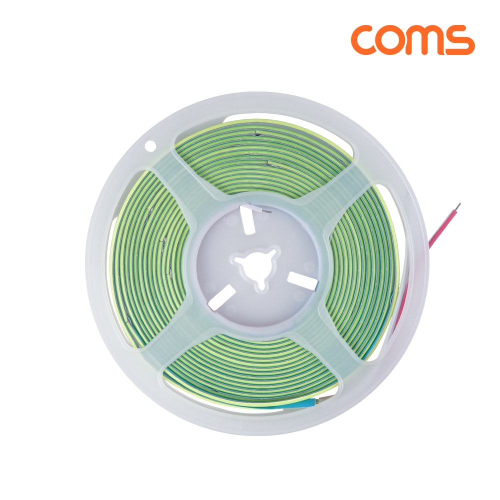 Coms LED 줄조명 슬림형 DC 12V 초고휘도 슬림형 LED바 5M Green 초록 너비 5mm