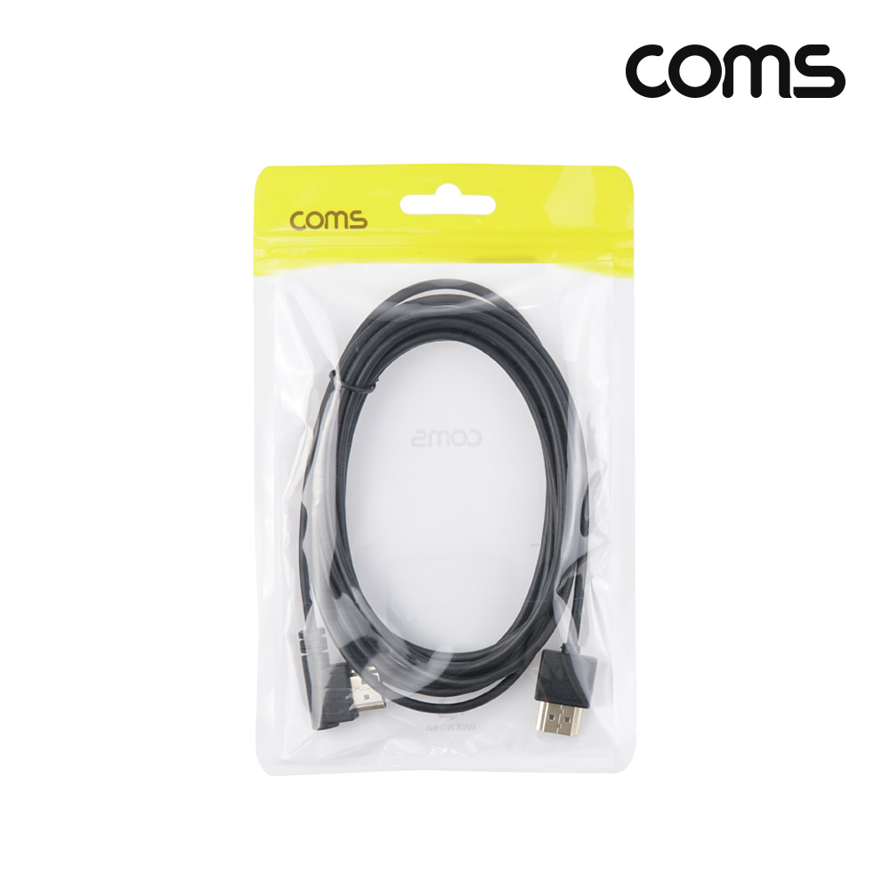 Coms HDMI 초슬림 케이블 3m 8K4K 60Hz 우향 꺾임